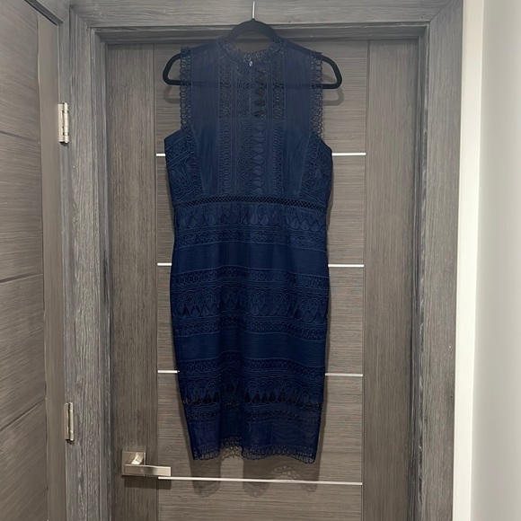Bardot Dresses & Skirts - BARDOT BLUE LACE DRESS
